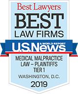 U.S. News - Best Law Firms - Medical Malpractice Law - Plaintiffs Tier 1 - 2019