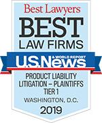 U.S. News - Best Law Firms - Product Liability Litigation - Plaintiffs Tier 1 - 2019